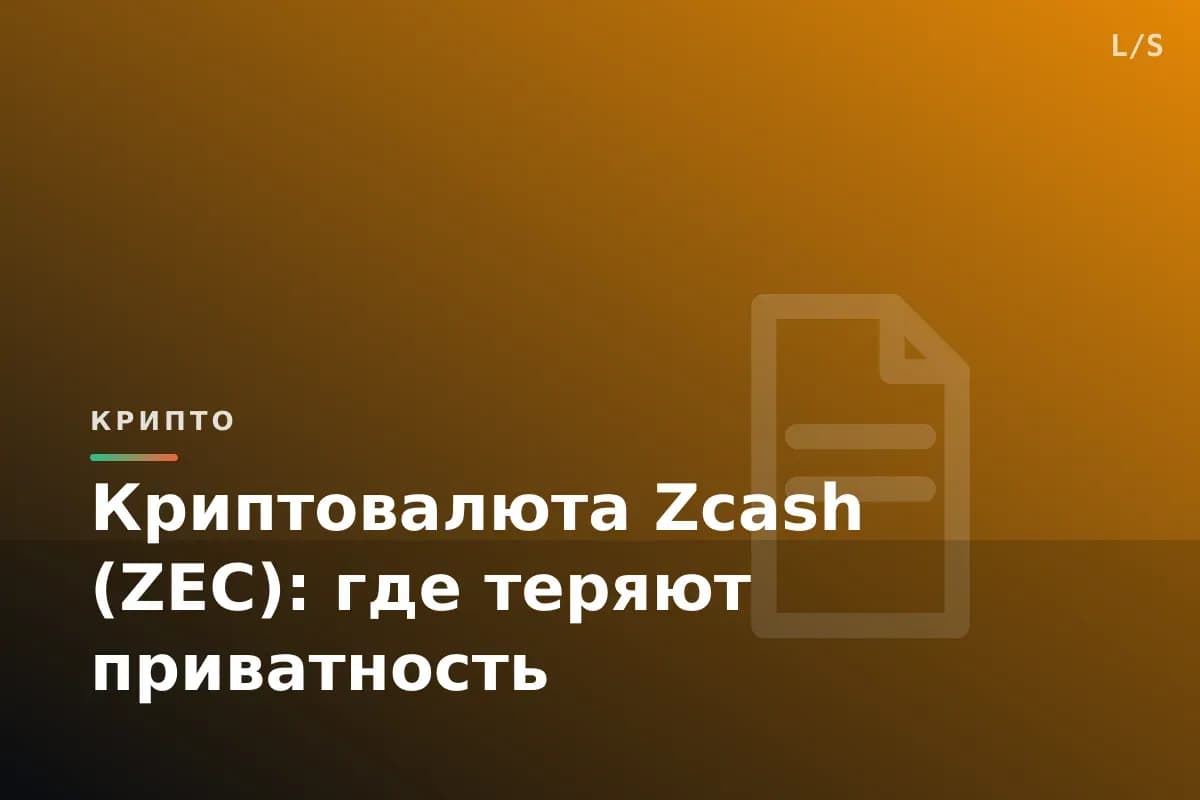 Криптовалюта Zcash (ZEC): где теряют приватность